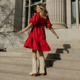 Middleton Dress, Crimson