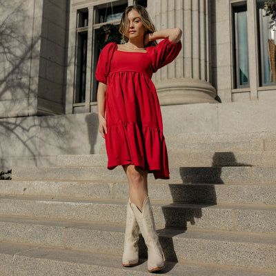 Middleton Dress, Crimson