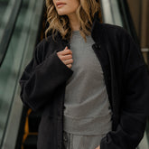 Midway Fleece Trench, Black