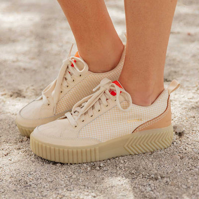 Sorel Ona Ave Low Sneaker, Bleached Ceramic/Light Aloe