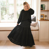 Peasant Top, Black