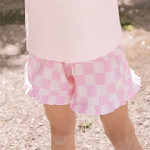Mini Lake Shorts, Pink Check