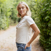 Howdy Laguna Cotton Tee, Bone