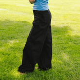 High Rise Barrel Pants, Black