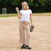 Audrey Mid Rise Wide Leg Pants, Cobblestone