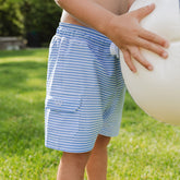 Sand Bar Blue Jr. Swim Trunks
