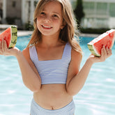 Mini Olivia Two-Piece Set, Sand Bar Blue