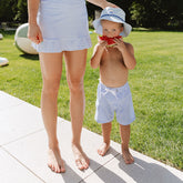 Sand Bar Blue Jr. Swim Trunks