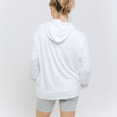 Back of the Utah City Pullover in White