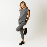 Black Check Jumpsuit