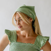 Bandana, Green and White Stripe