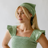 Bandana, Green and White Stripe