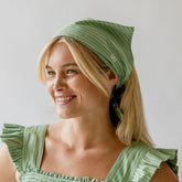Bandana, Green and White Stripe