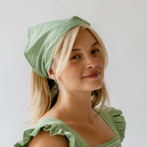Bandana, Green and White Stripe