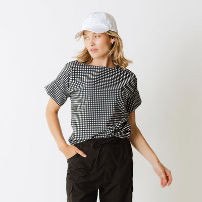 Boss Tee, Black Check