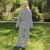 Slip On Jersey Trouser, Royal Stripe