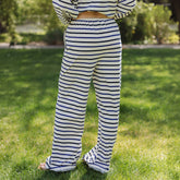 Slip On Jersey Trouser, Royal Stripe