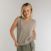 Atlas Ribbed Vest, Chestnut