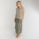 Atlas Ribbed Vest, Chestnut