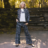 Slip On Trouser, Aspen Plaid