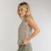 Atlas Ribbed Vest, Chestnut