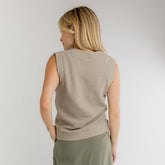 Atlas Ribbed Vest, Chestnut