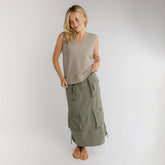 Atlas Ribbed Vest, Chestnut