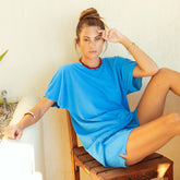 Oversized Jersey Tee, Cobalt Terry