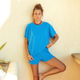 Oversized Jersey Tee, Cobalt Terry