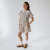 The Wendy Top, Brown Stripe