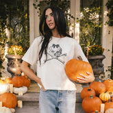 Perfect Bow Skull Tee, Natural