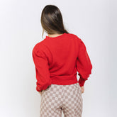 Utah Atlas Ribbed Sweater, Crimson