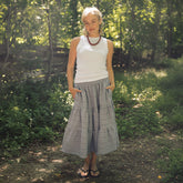 Penny Midi Skirt, Pebble Blue