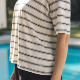Perfect Oversized Tee, Black and White Stripe