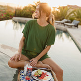 Women's lightweight oversize t shirt for swimsuit coverup