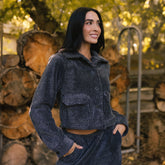 Canyon Fleece Button Up, Charcoal