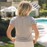 Baby Tee, Navy Stripe America