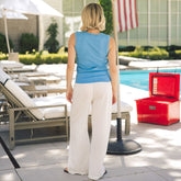 Cotton Rib Scoop Tank, Ocean