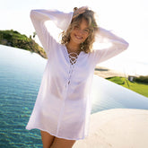 Cabo Lace Tunic, White Linen