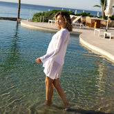 Cabo Lace Tunic, White Linen