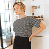 Boss Tee, Black Check