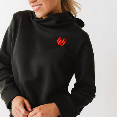 Utah Embroidered Dorm Hoodie, Black UU