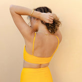 Rise Bikini Top, Golden Terry