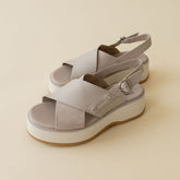Sorel Dayspring Crisscross Sandal-Crushed Clay/Chalk
