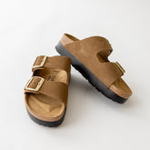 Birkenstock Arizona Flex Platform-Dark Tea