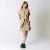 Hamptons Dress, Toffee Canvas