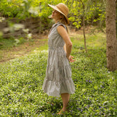 Eden Dress, Navy Stripe