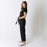 Hamptons Jumpsuit, Black Canvas