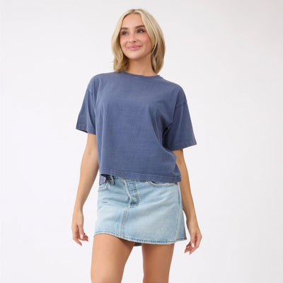 Perfect Oversized Cotton Tee, Blue