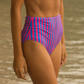 Berry Stripe Ruched Midi Bottoms